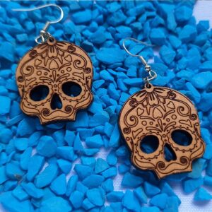 Aretes Calaverita Madera