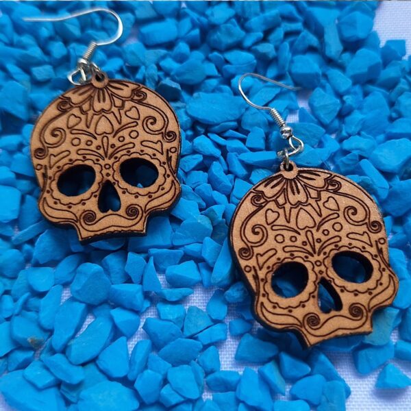 Aretes Calaverita Madera