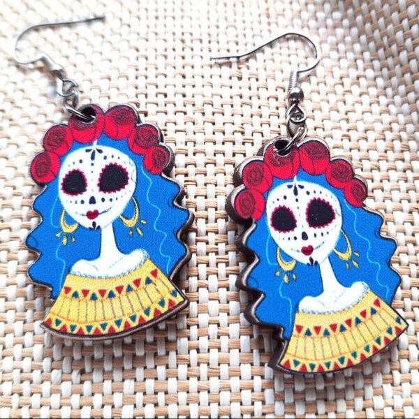 Aretes Catrina Azul